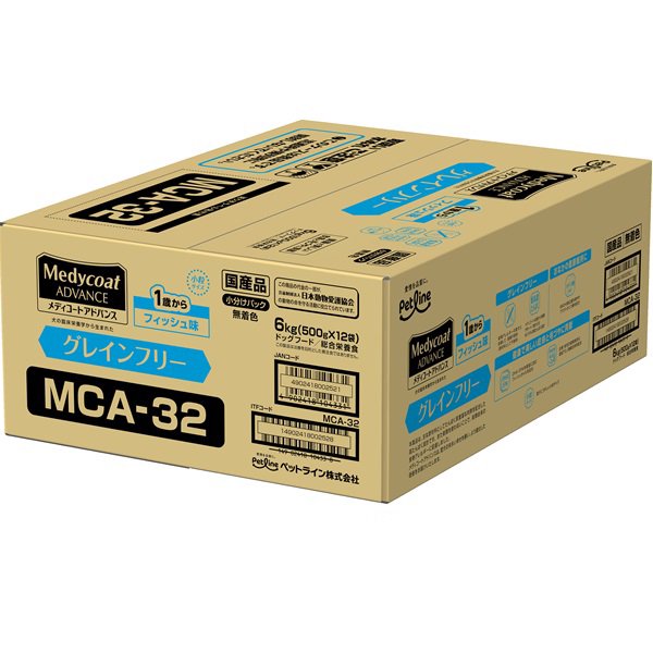 ドッグフード　メディコートアドバンス　グレインフリー　１歳から　フィッシュ味　６ｋｇ（５００ｇX１２袋）　ＣＲＣ45―03―76―10―20