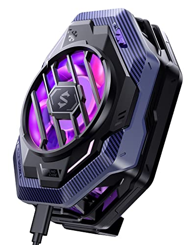 Black Shark FunCooler 3 Pro スマホ 冷却ファン ペルチェ クーラー 冷却面積拡大 オーバーヒート検出 ファンの速度の設定 静音 冷却ファン (パープル)