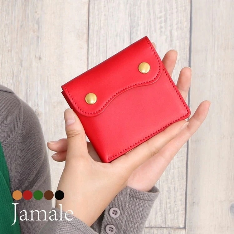 [Jamale]牛革レザーコンパクトミニ財布