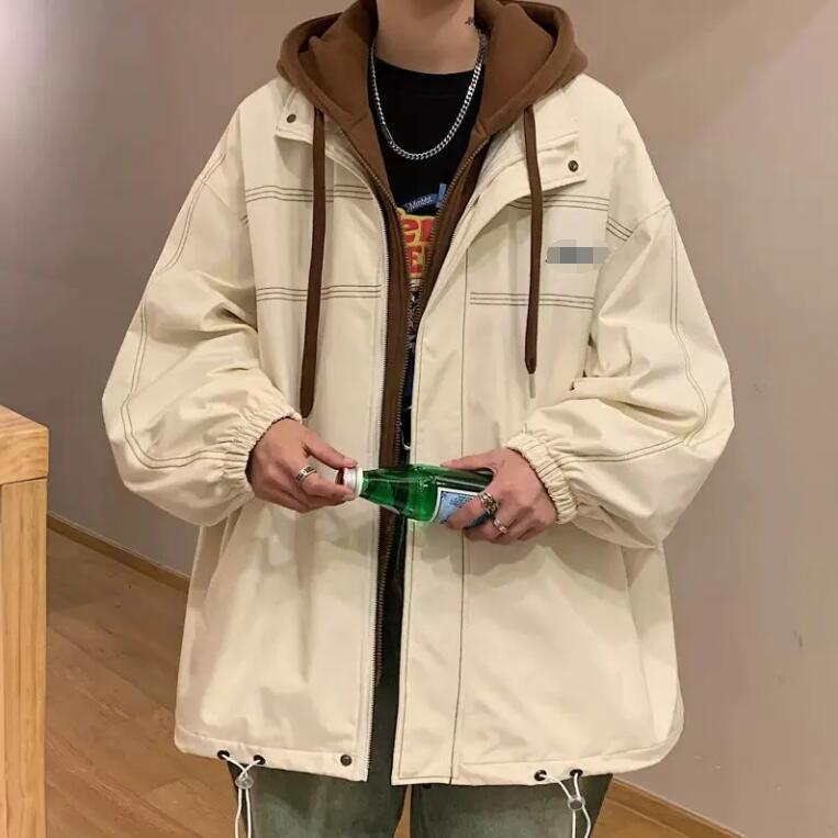 メンズ韓国のファッション秋冬です新しい カジュアルトップ ジャケット 偽2件 青少年ファッションコート着 88NW11