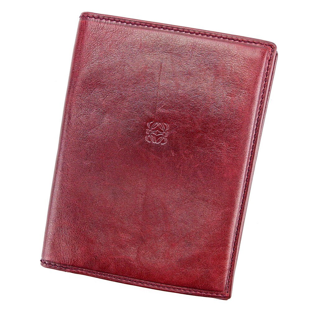 定期入れ パスケース 札入れ アナグラム ボルドー 中古