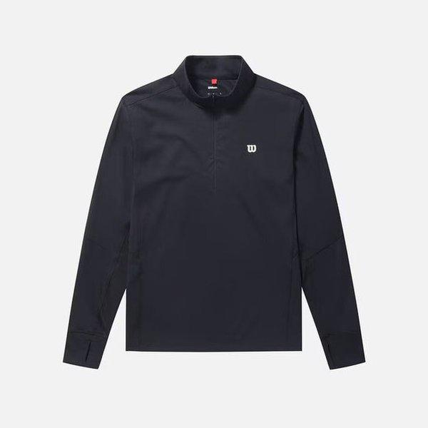 ソフトフレックス ハーフジップ 長袖Tシャツ W243001TTL92BLK