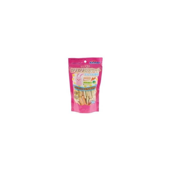 【1ケース】【お取り寄せ対象品】ウサギのカリカリビスケット ミルク&野菜 70g[ドギーマンハヤシ ミニアニマン] *24個