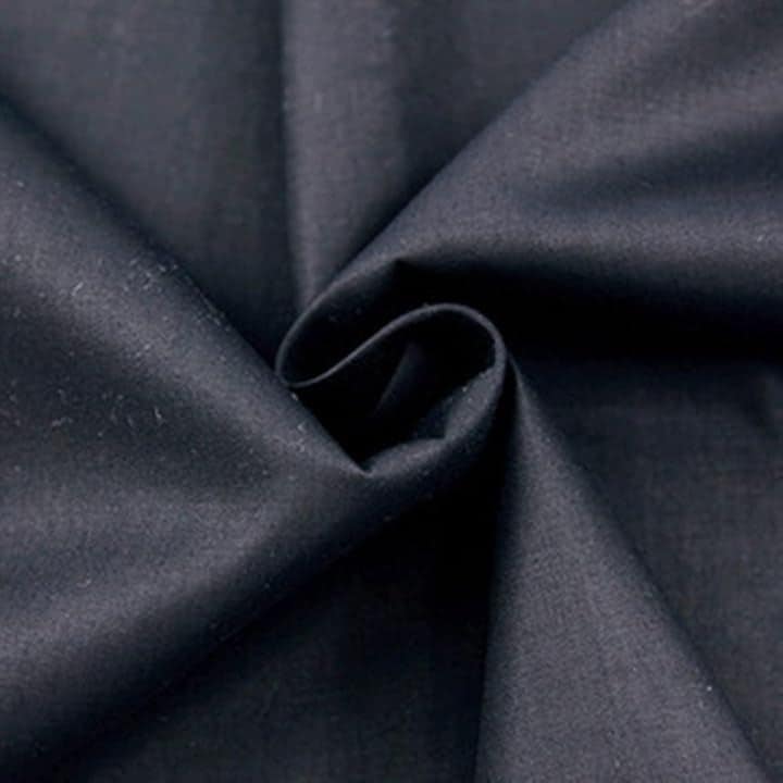 カラー ツイル生地 綿100％ 手芸 無地 コットン 布 (ブラック, 長さ5mx幅160cm)