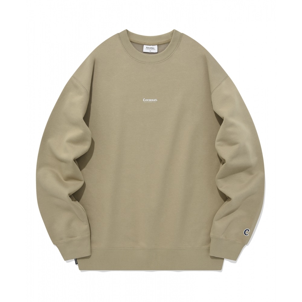 COVERNAT スモールアセンティック ロゴ マンツーマンベージュ