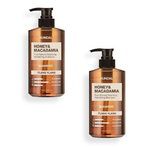クンダルハニー マカダミアネイチャーシャンプーイランイラン500ml x 2本しっとりとした香りのよいヘアケアシャワー