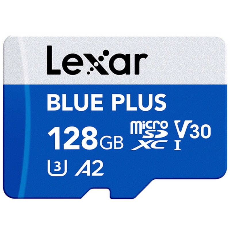 LEXAR　Lexar microSDXCカード BLUE PLUSシリーズ V30 UHS-I U3 A2 ［128GB］　LMSBLPL128G-BNANJ