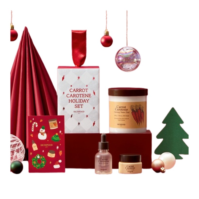 [FW/NEW] (24年12月発売)キャロット カロチン カーミングウォーターパッド, 60枚（+アンプル30ml+クリーム30ml+ホリデーステッカー）#クリスマス 限定