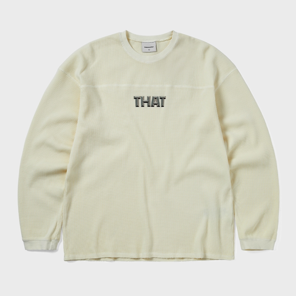 ディス・イズ・ネヴァー・ザットワッフル L/S Tシャツアイボリー