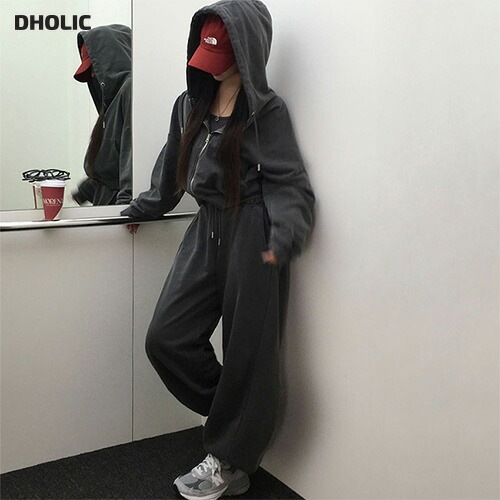 ピグメントジップパーカー&ジョガーパンツSET