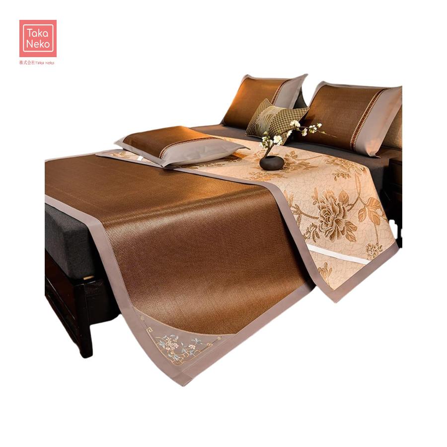 敷きパッド 竹マット い草 シーツ 敷パッド シングル 冷感シーツ 涼感 クール 接触冷感 竹繊維 凉席 タイプ オールシーズン 冷房対策 コンフォート サラサラ夏用