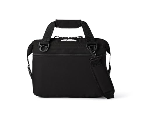 AO Coolers (エーオークーラーズ) 12パック キャンバス ソフトクーラー ブラック 11L 軽量 保冷 クーラーボックス クーラーバッグ 保冷バッグ アウトドア キャンプ ピクニック (日