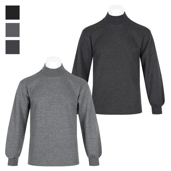 メンズ冬の起毛ハーフポーラージッパーTシャツNA-TSK-Q001-チャコール