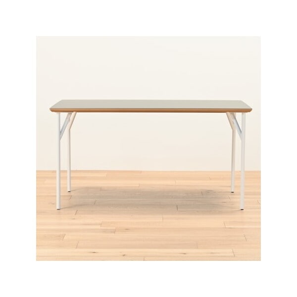 光製作所 アリカ ダイニングテーブル140 メラミン天板GRY スチール脚WH メーカー直送