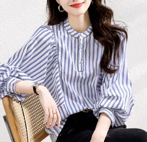 トップス シャツ ロング ロング丈 袖あり 長袖 ボリューム袖 ラウンドネック かわいい 大人可愛い シンプル カジュアル 大人 上品 おしゃれ お洒落 大人女子 こなれ感 ラフ メンズライク ボーイ 5,187円