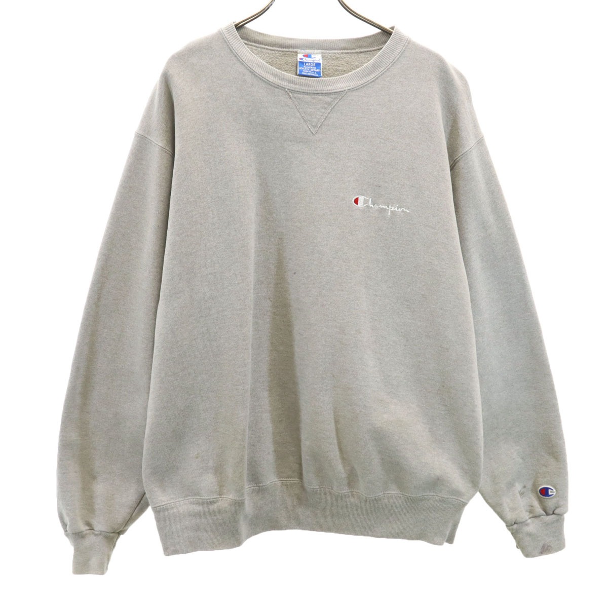 90s USA製 青タグ オールド 長袖 スウェット トレーナー L グレー メンズ 古着