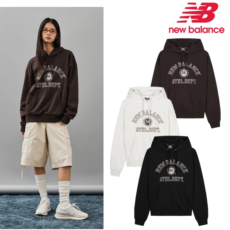 NBN0F41943 UNI COLLEGE CLUB HOODIE フーディー 裏起毛 ロゴ 刺繍 カレッジ ドローコード ポケット リブ 保温 軽量 速乾 伸縮 デイリー 正規 公式 定番 人気