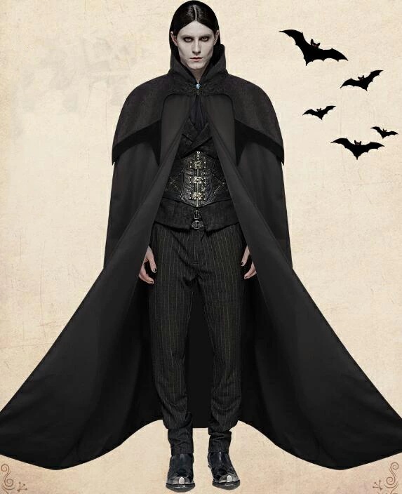 吸血鬼コスチューム ロングマント 大人用コスチューム 悪魔 ドラキュラ 舞台衣装 マント ゴシック風 無地 コスプレ ステージ衣装 ハロウィンコスチューム ハロウィンパーティー 舞台劇 学園祭 お芝居