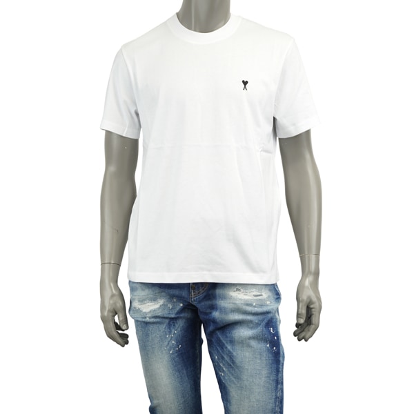 AMI Alexandre Mattiussi アミ アレクサンドロ マテュッシ AMI DE COEUR T-SHIRT/刺繍ロゴ Tシャツ/HTS346 724 100