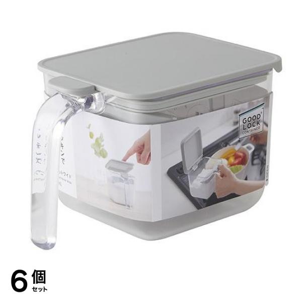マーナ 調味料ポットワイド グレー 600mL (K-775GY) 6個セット