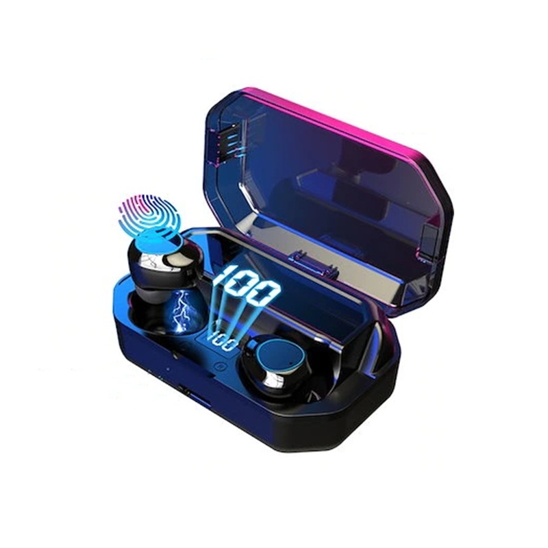 ワイヤレスヘッドセット 特集 Bluetooth 5.0 IPX7 完全防水防滴 電量表示 大容量充電ケース付き 箱収納自動充電 ワイヤレスイヤホン スマホに充電可能　【PL保険加入済み製品・安心】