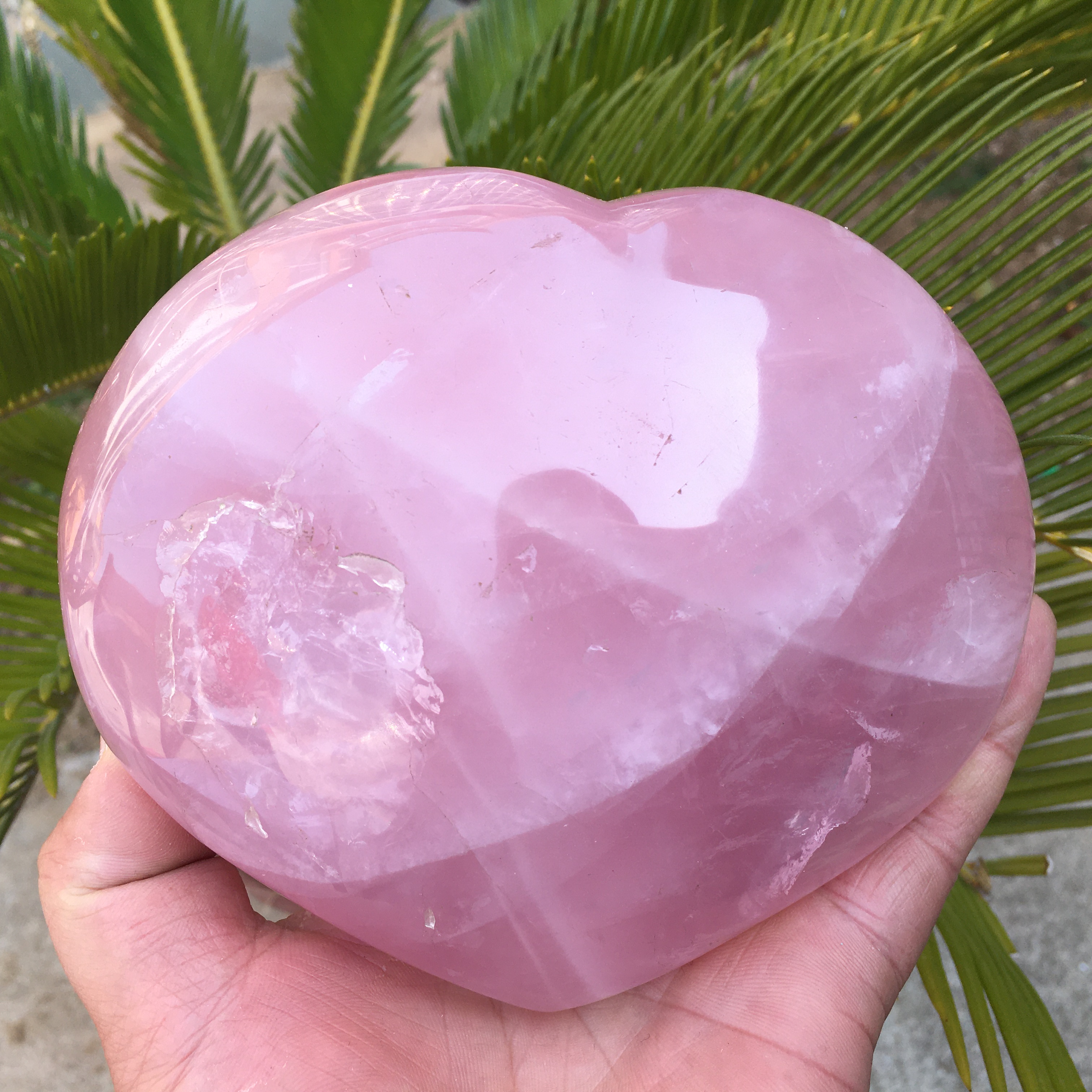 粉水晶心，天然水晶 1340g 14,400円