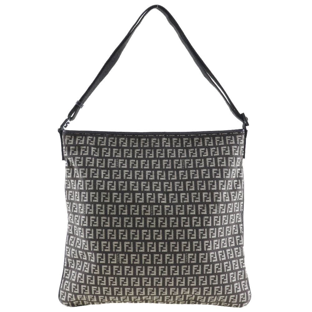 ワンショルダー ズッキーノ ショルダーバッグ キャンバス 茶 ユニセックス 中古品