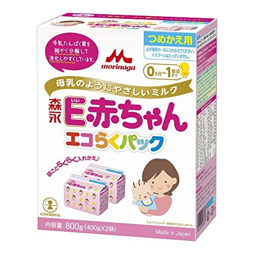 森永 エコらくパック つめかえ用 E赤ちゃん 800g (400g2袋)６個セット