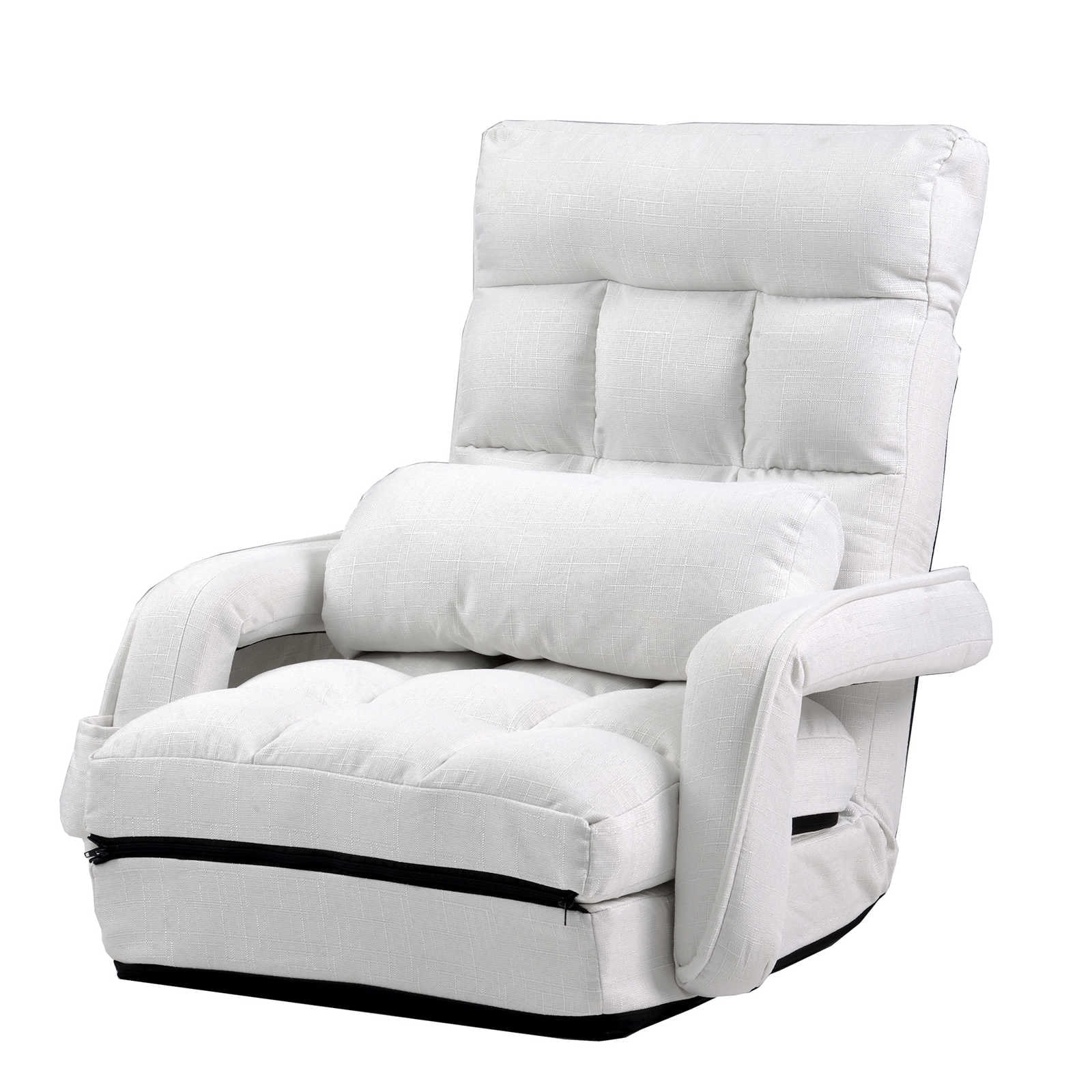 【日本国内出荷-3日で配達】 5色 韓国版座椅子 リクライニング 14段ギア リクライニングチェアー ファブリック 座イス おしゃれ 椅子 チェアー いす イス コンパクトDJYC14