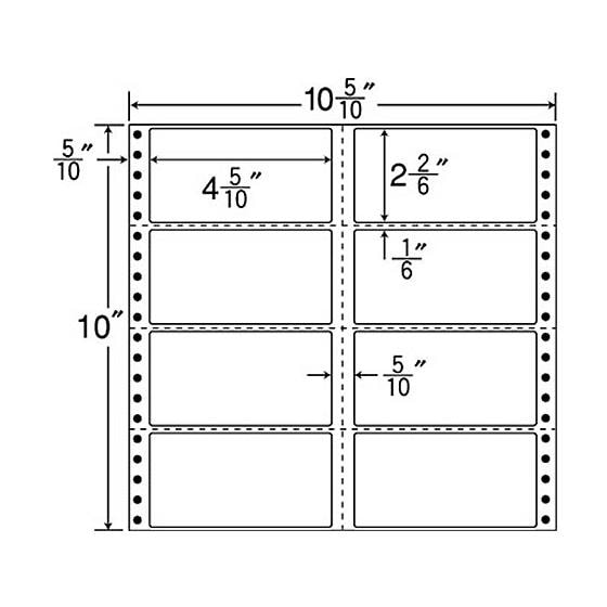 連続ラベルナナフォーム 8面 荷札タイプ 500折 NANA M10C