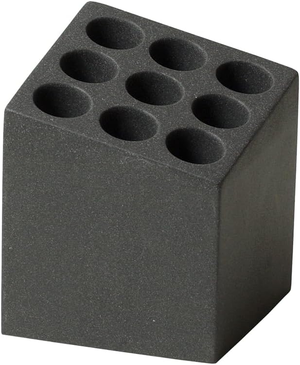 ideaco イデアコ 傘立て 9本挿し 幅14×奥行14×高さ17.5cm CUBE stone sand black キューブ ストーンサンドブラック 6,647円