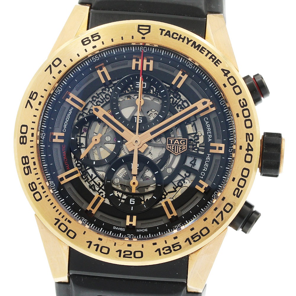 タグホイヤー TAG HEUER CAR2A5B カレラ キャリバー ホイヤー01 K18PG クロノグラフ 自動巻き メンズ 箱・保証書付き_952109【中古】