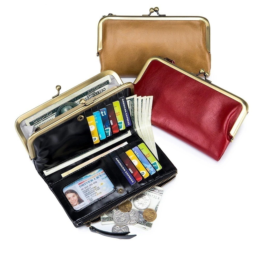 特*別SALE 日式 財布 本革 長財布 レディース 小銭入れ 財運 多機能 wallet 大容量 耐摩耗 手账財布 収納 レッド イエロー ブラック ブルー クリスマスプレゼント 30