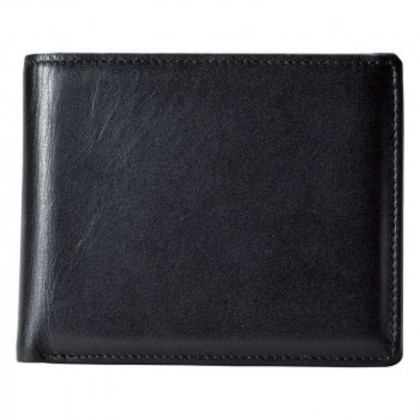 オフィス スリーワークス 日本製牛革中べら付き札入れ(ブラック) K18-242 5469-223