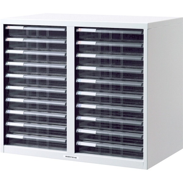 AL-S20 アバンテV2レターケース A4 浅10段ダブル ニューグレー メーカー直送