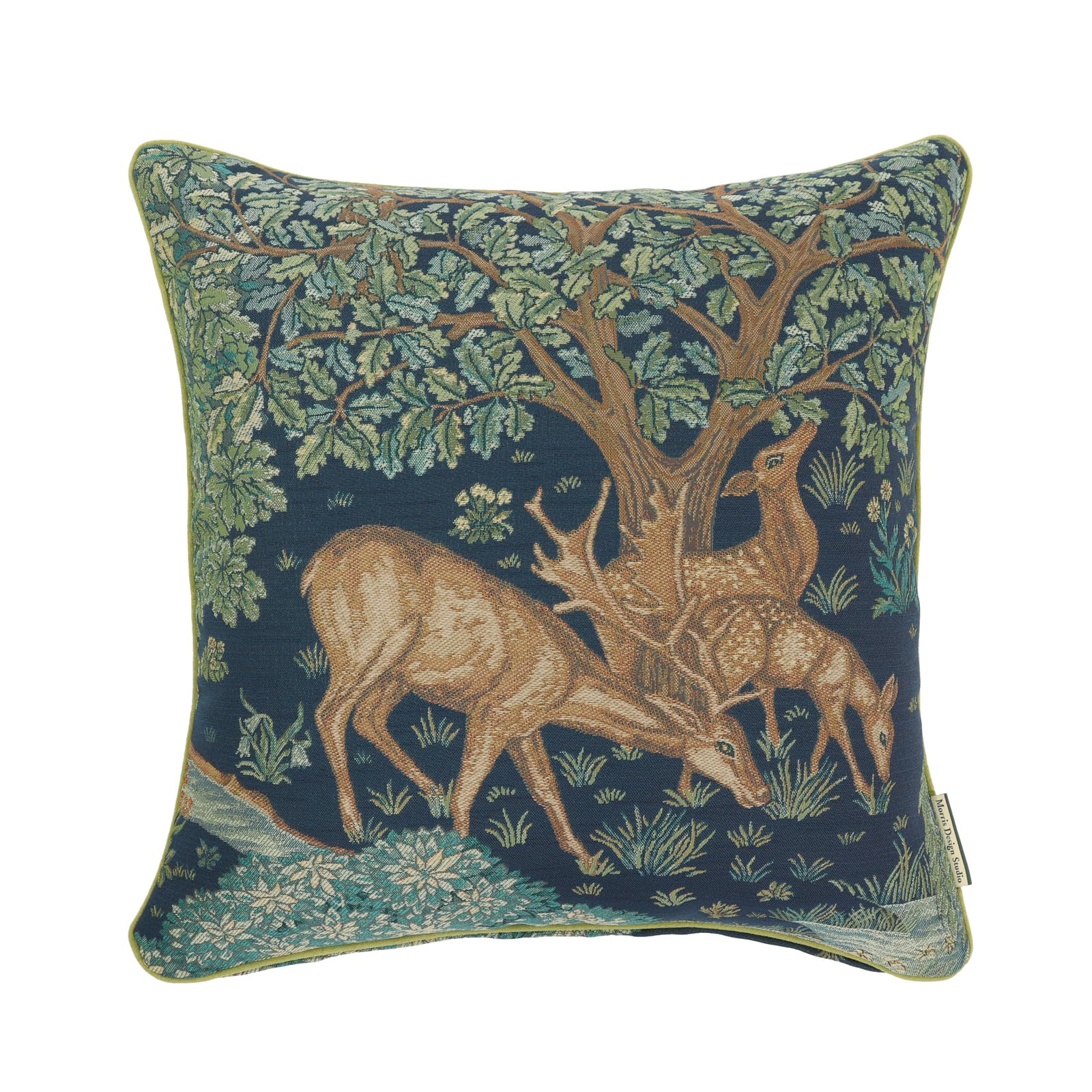 川島織物セルコン Morris Design Studio モリスデザインスタジオ クッションカバー ザ・ブルック ダークブルー 45×45cm LL1749 日本製