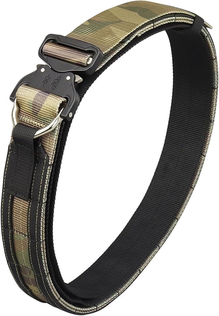 タクティカルベルト ズレない2重巻き メタル製 モールベルト サバゲー ファーストライン インナーアウターベルトセット(カモフラージュ)