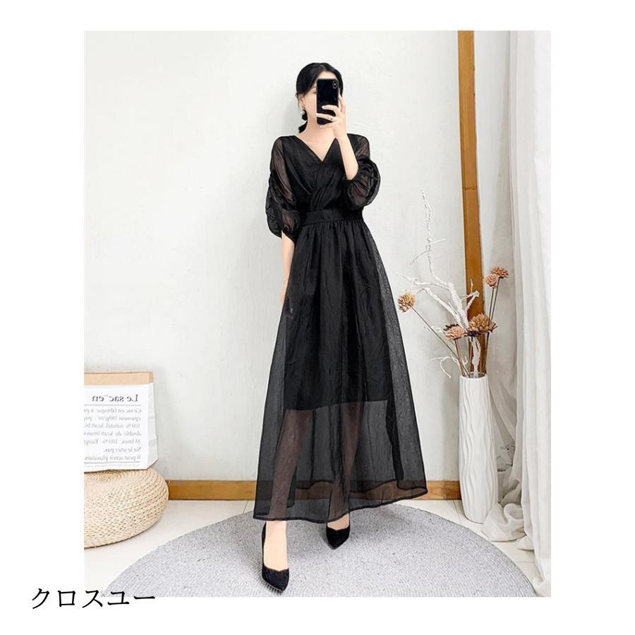 ワンピース レディース 春 夏 秋 長袖 ロングワンピース 美シルエット 大きいサイズ 体型カバー 着痩せ カジュアル お洒落 通勤 ドレス