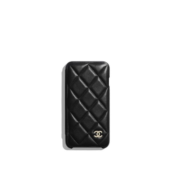 シャネル Chanel 22a W新作送料無料 Iphone 8 Iphone8 アイフォンケース ラムスキン レザー ブラック Iphone7 にも対応 手帳