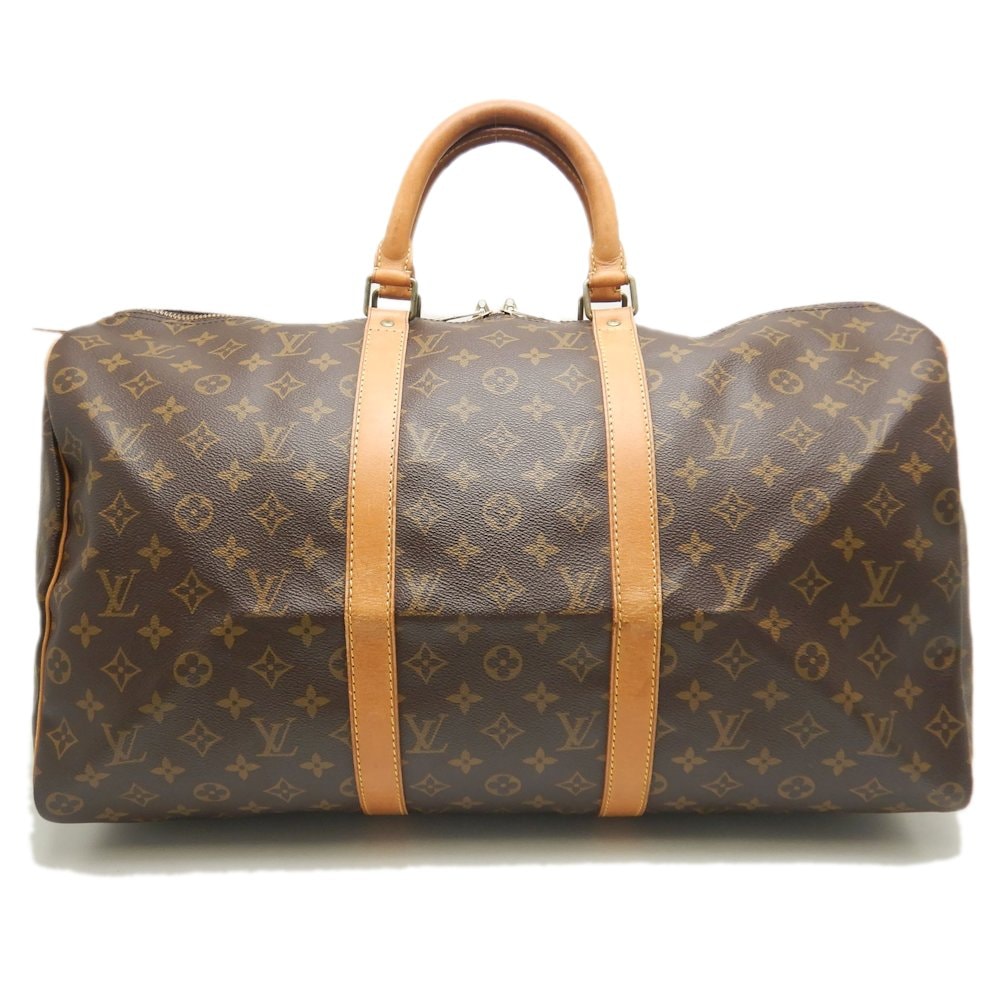 モノグラム キーポル50 M41426 ボストンバッグ ブラウン/252596【中古】