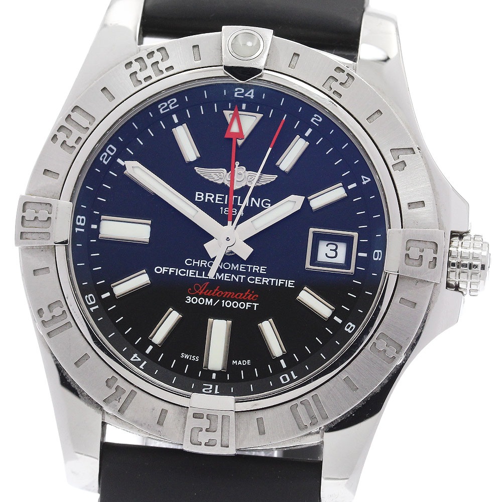 ブライトリング BREITLING A32390 アベンジャーII GMT デイト 自動巻き メンズ 保証書付き_940351【中古】