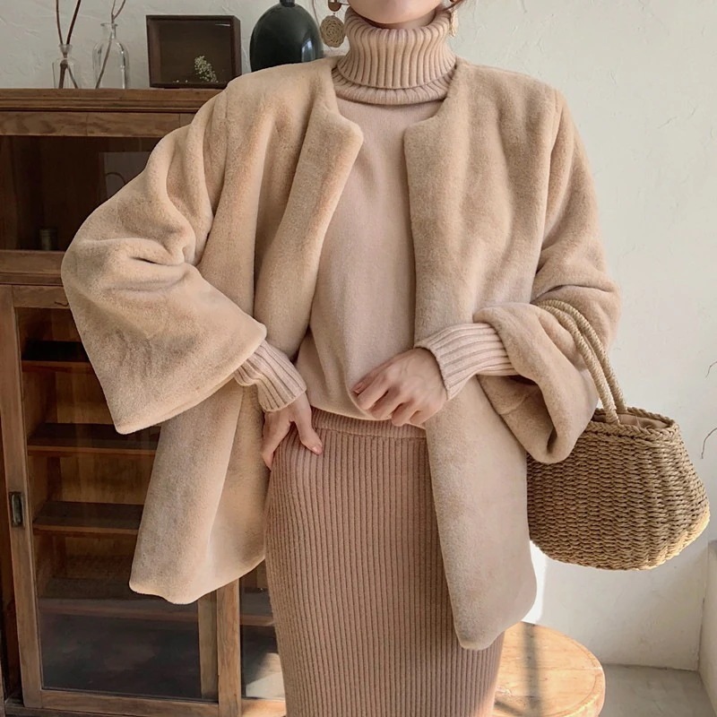 作登場フェイクファーコートファーコートレデイース毛皮コートジャケットモコモコボアコート防寒防風長袖アウター