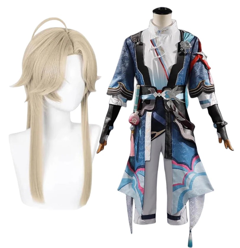 コスプレ衣崩壊：スターレイル彦卿ウィッグ付き刺繍げんきょうイベントパーティー変演出服クリスマスパーティー