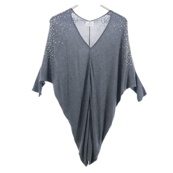 長袖 ドルマンスリーブ セーター 38 グレー系 ニット レディース