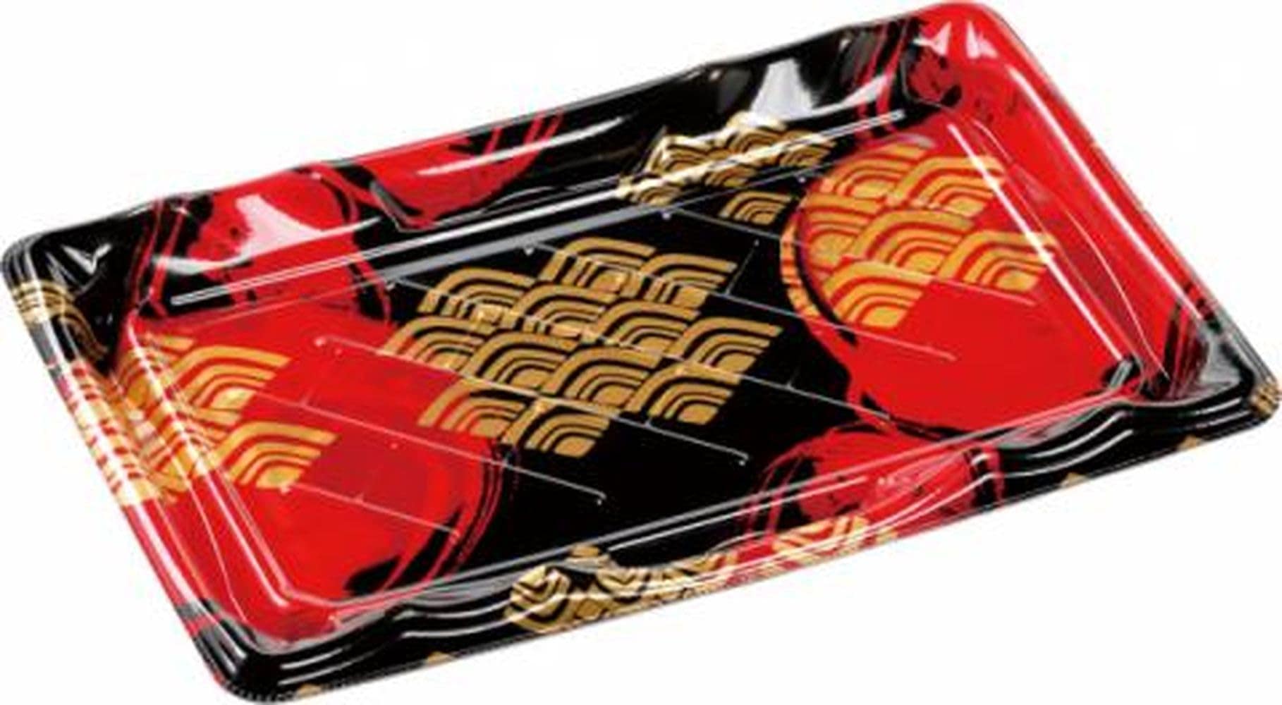 【ケース販売】 エフピコ(Fpco) 大波皿3-6 まる波赤 400枚入 5NSC