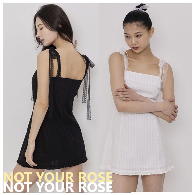 ☆韓国の人気☆【Not your rose】☆Tia dres.s☆ワンピース☆ NOT YOUR ROSE][2023韓国ファッション] Tia dress [BLACK, WHITE