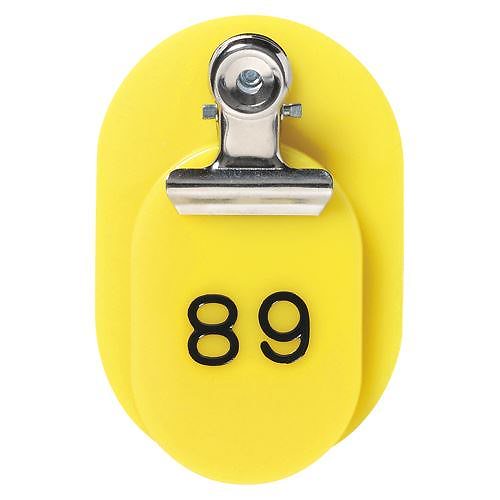 （まとめ買い）PP親子札2枚組ポリプロピレン番号入連番 CR-PY100-Y 00019934 [x3]