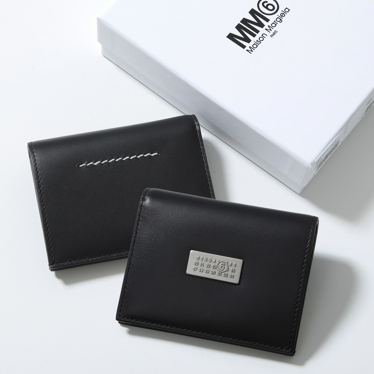 MM6 エムエムシックス メゾンマルジェラ 二つ折り財布 SA5UI0015 P8873 メンズ レザー ミニ財布 小銭入れあり T8013 SA5UI0015P8873T8013