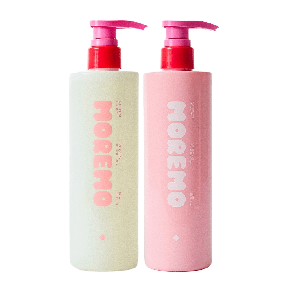 モレモ スーパーリペア シャンプー 480ml + ミラクル 2X トリートメント 480ml 2点セット (シャンプー 60ml & ヘアパック 60ml 追加プレゼント)