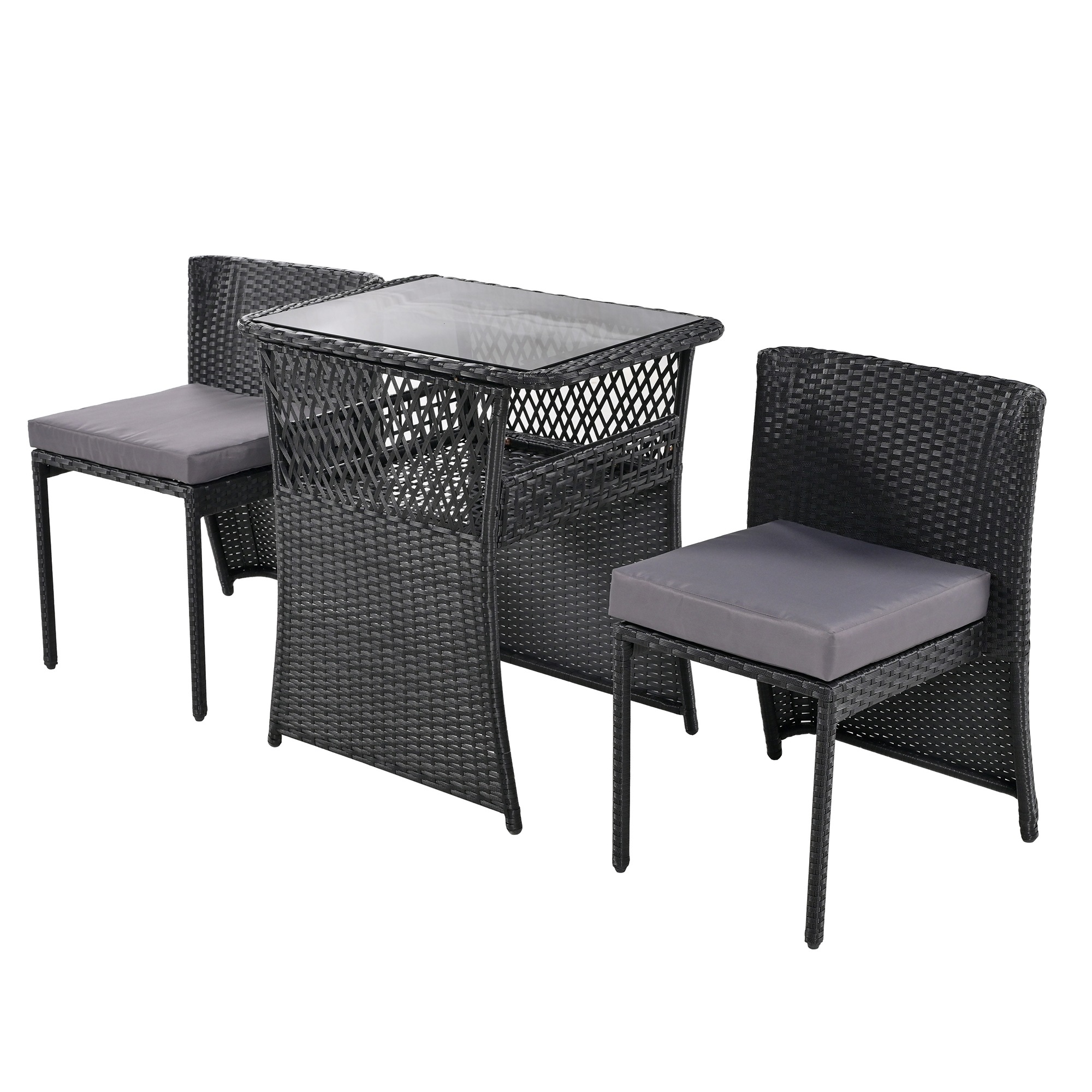 【国内急速発送 送.料.無.料】ガーデン 3点セット ガーデンファニチャー テーブル ベランダテーブル ラタン調 ガーデンテーブルテーブル ガーデンチェアー 家具コンパクト 樹脂ホテル39